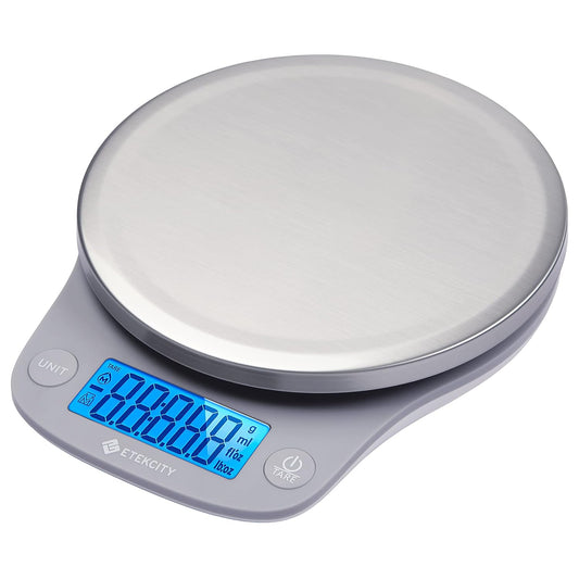 0.1G Food Kitchen Scale, Digital Ounces and Grams for Cooking, Baking, Meal Prep, Dieting, and Weight Loss 11Lb/5Kg 304 Stainless Steel