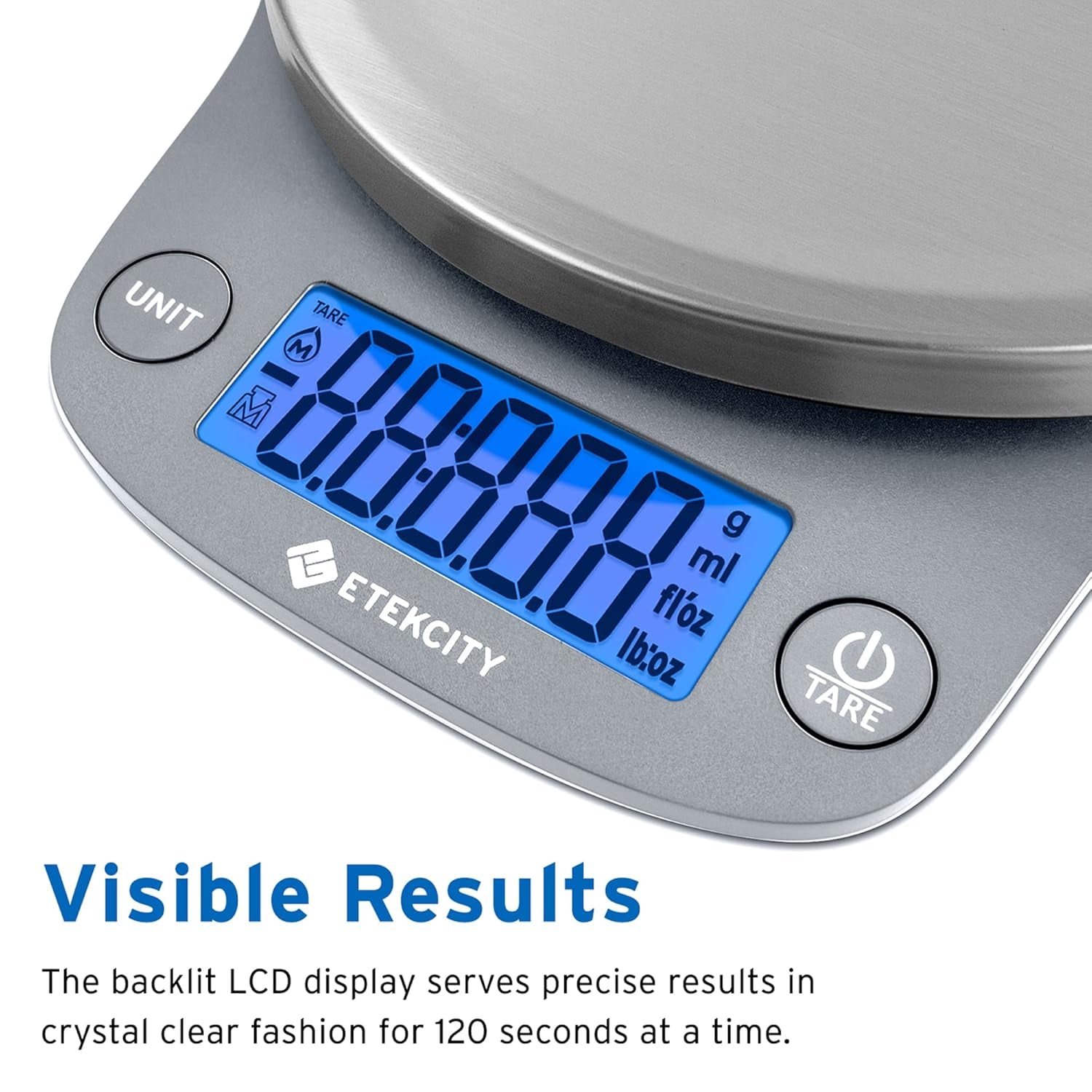 0.1G Food Kitchen Scale, Digital Ounces and Grams for Cooking, Baking, Meal Prep, Dieting, and Weight Loss 11Lb/5Kg 304 Stainless Steel